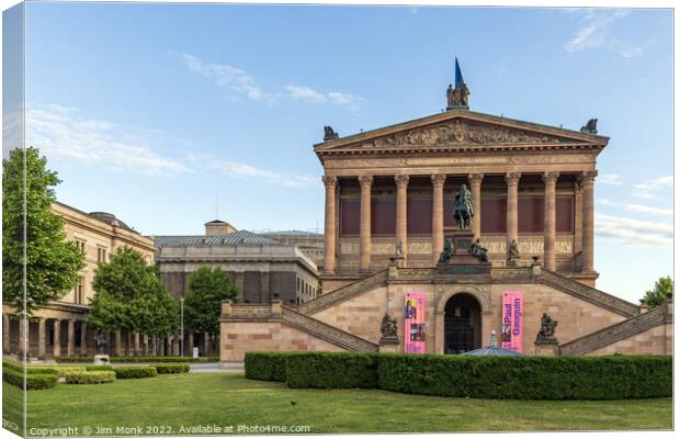 Old National Gallery, Berlin Canvas Print by Jim Monk
