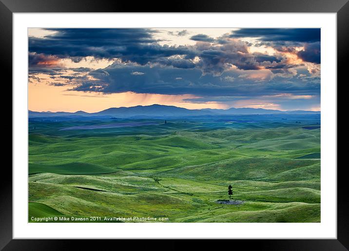 Palouse Storm Framed Mounted Print by Mike Dawson