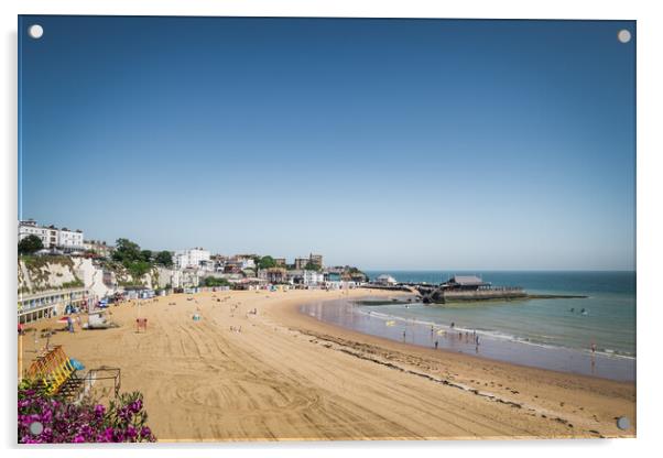 Broadstairs Beach, Sunny Day Acrylic by Mark Jones