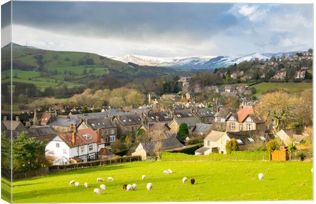 View of Hathersage. Canvas Print by Bill Allsopp