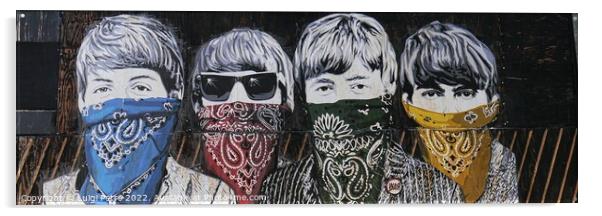 The Beatles as Outlaw Rebels Acrylic by Luigi Petro