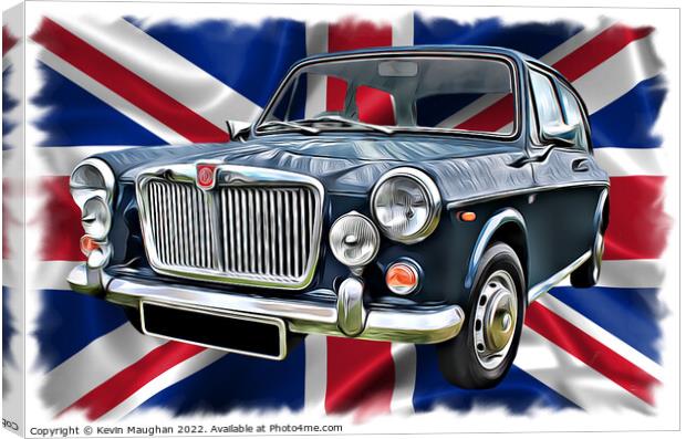 1971 Morris MG 1300 (Digital Art) Canvas Print by Kevin Maughan