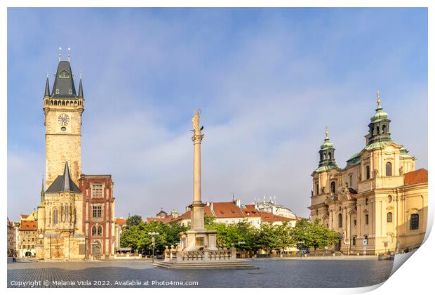 Old Town Square in Prague Print by Melanie Viola