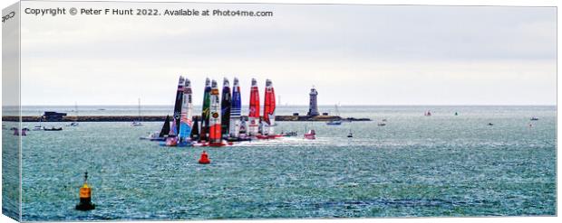 Plymouth Sail GP The Start Line Canvas Print by Peter F Hunt