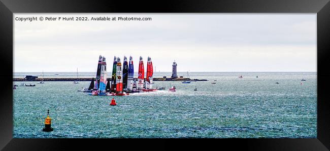 Plymouth Sail GP The Start Line Framed Print by Peter F Hunt