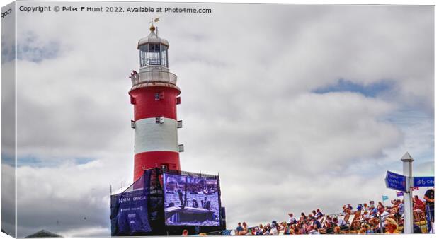 Big Screen, Big Crowd, And Smeaton's Tower Canvas Print by Peter F Hunt