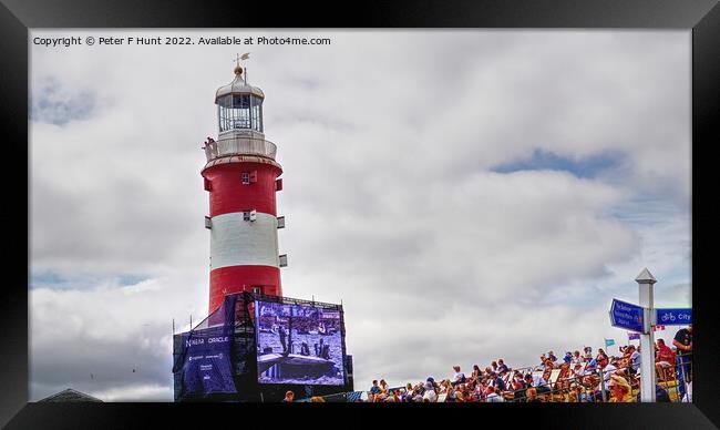 Big Screen, Big Crowd, And Smeaton's Tower Framed Print by Peter F Hunt