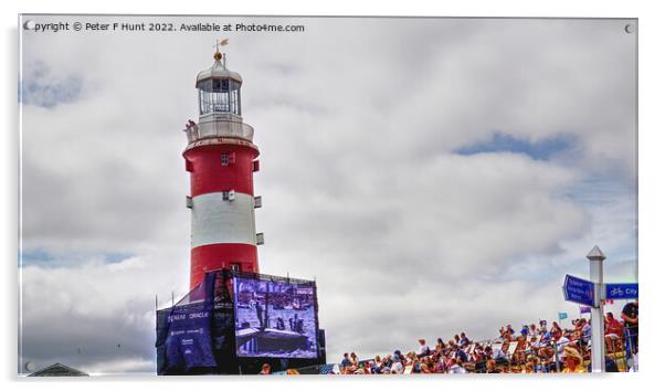 Big Screen, Big Crowd, And Smeaton's Tower Acrylic by Peter F Hunt