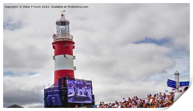Big Screen, Big Crowd, And Smeaton's Tower Print by Peter F Hunt