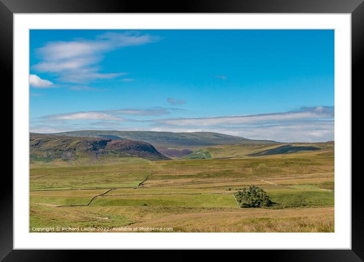 Cronkley Scar, Mickle Fell and Widdybank Fell Framed Mounted Print by Richard Laidler
