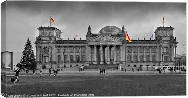 Reichstag Building Berlin Canvas Print by Steven Mitchell