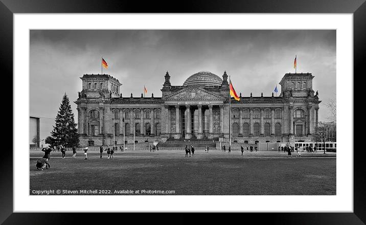 Reichstag Building Berlin Framed Mounted Print by Steven Mitchell