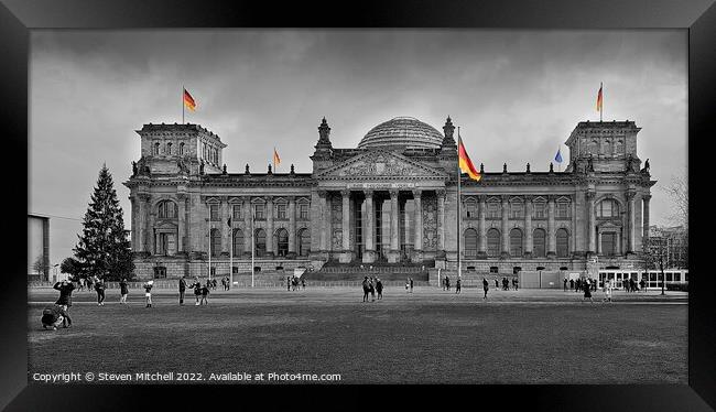 Reichstag Building Berlin Framed Print by Steven Mitchell