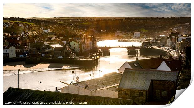 Whitby Town River Esk. Print by Craig Yates