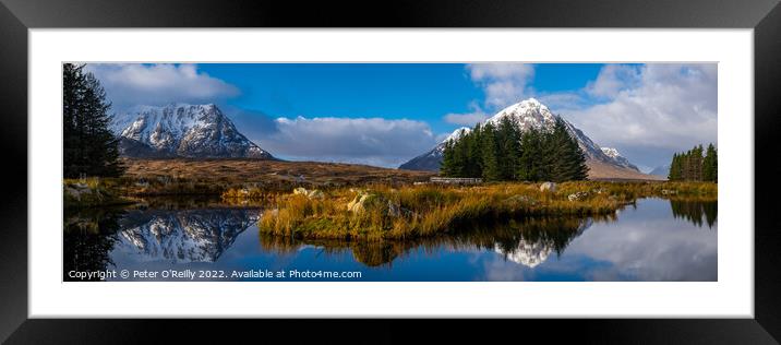 Meall a'Bhuiridh and Buachaille Etive Mor, Glen Coe Framed Mounted Print by Peter O'Reilly
