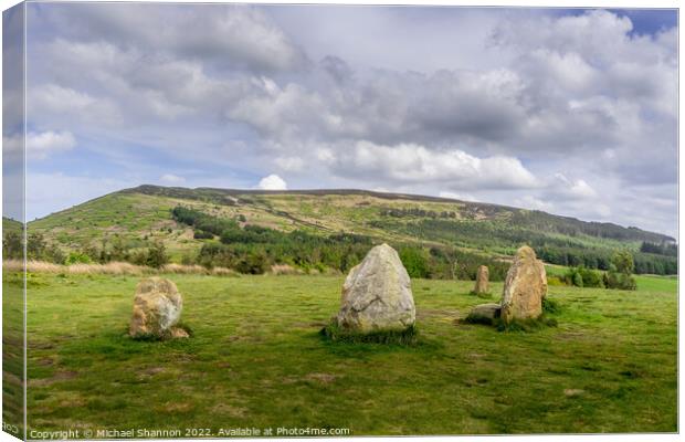 Stone Circle at Lordstones Country Park Canvas Print by Michael Shannon