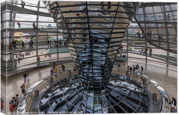 Inside the Reichstag Canvas Print by Jim Monk