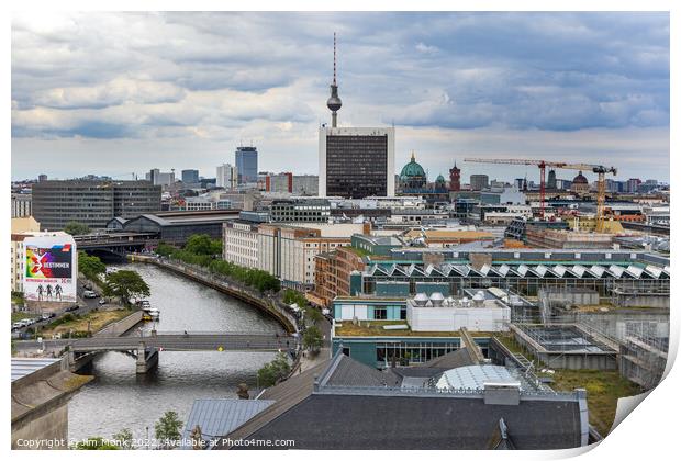 Berlin skyline Print by Jim Monk