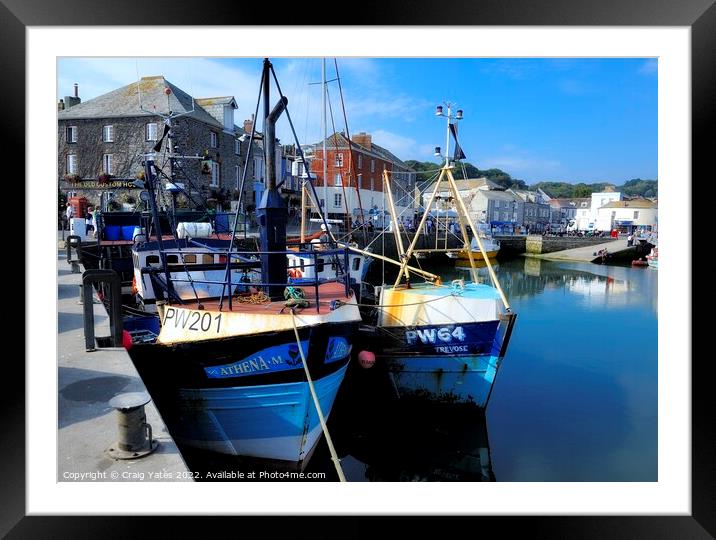 Padstow Harbour Framed Mounted Print by Craig Yates