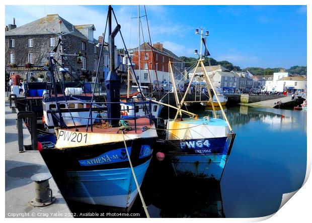 Padstow Harbour Print by Craig Yates