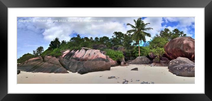Stunning high resolution beach panorama taken on t Framed Mounted Print by Michael Piepgras