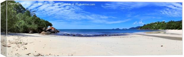 Stunning high resolution beach panorama taken on t Canvas Print by Michael Piepgras