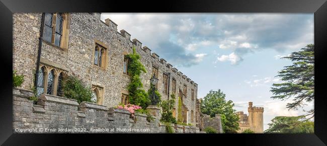 Arundel Priory and Castle Framed Print by Ernie Jordan