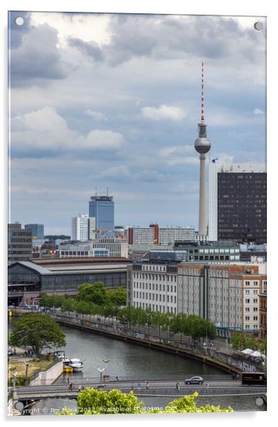 Berlin cityscape Acrylic by Jim Monk