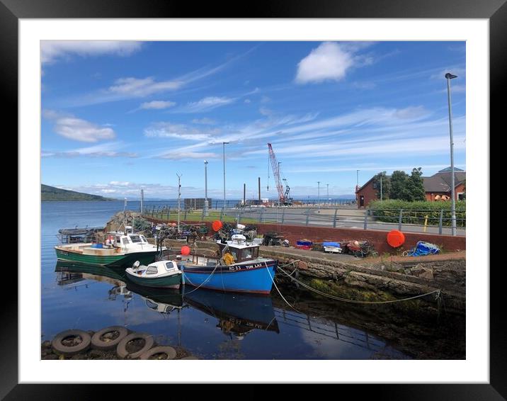 Boats in the Harbour  Framed Mounted Print by Paddy 