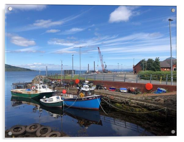 Boats in the Harbour  Acrylic by Paddy 