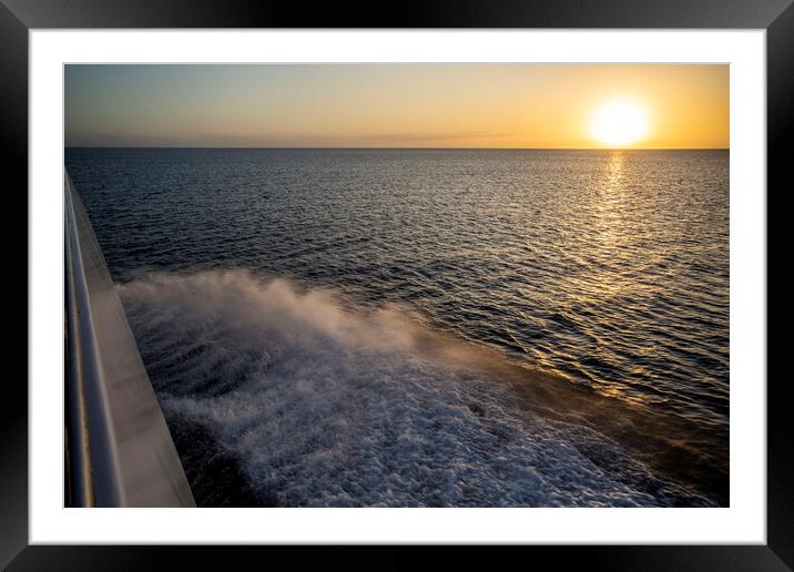 Sunset Over the Sea on Kgari Island Framed Mounted Print by Antonio Ribeiro