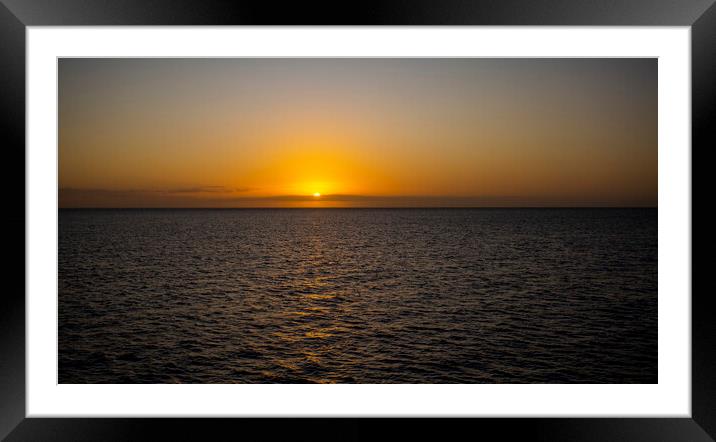 Sunset Over the Sea on Kgari Island Framed Mounted Print by Antonio Ribeiro