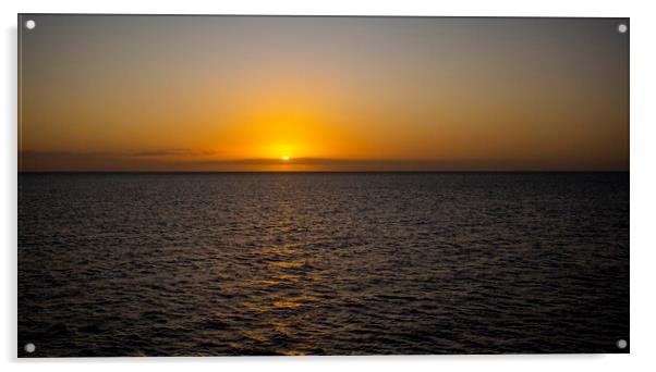Sunset Over the Sea on Kgari Island Acrylic by Antonio Ribeiro