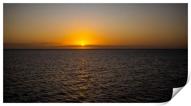Sunset Over the Sea on Kgari Island Print by Antonio Ribeiro