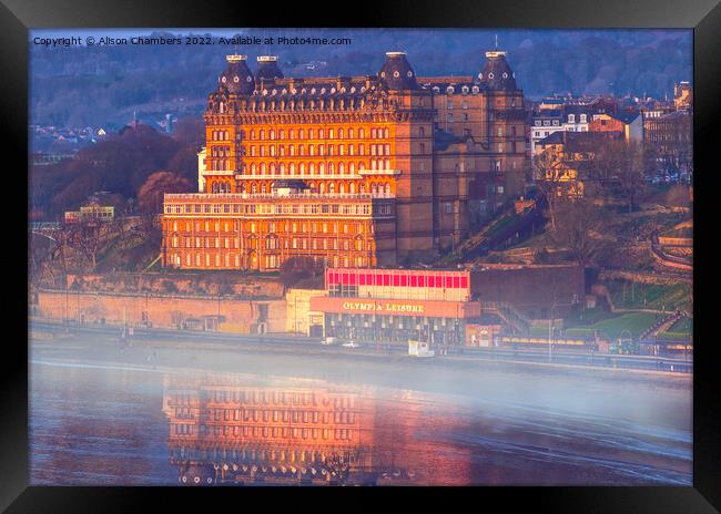 Scarborough Grand Hotel  Framed Print by Alison Chambers