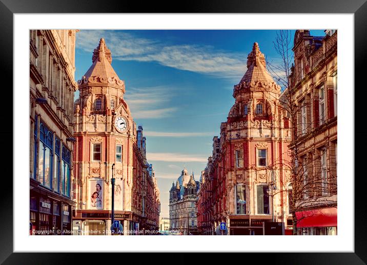 Leeds City Centre Buildings Framed Mounted Print by Alison Chambers
