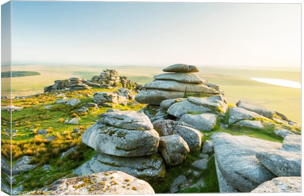 Rough Tor, Bodmin Moor, Cornwall Canvas Print by Justin Foulkes
