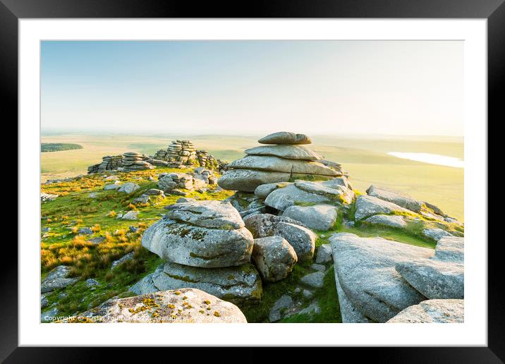 Rough Tor, Bodmin Moor, Cornwall Framed Mounted Print by Justin Foulkes
