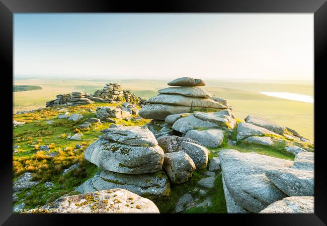 Rough Tor, Bodmin Moor, Cornwall Framed Print by Justin Foulkes