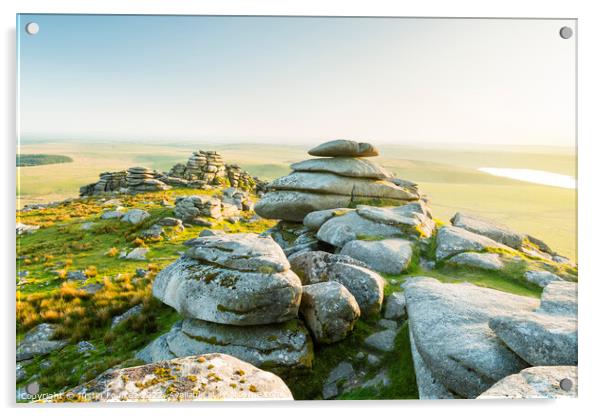 Rough Tor, Bodmin Moor, Cornwall Acrylic by Justin Foulkes