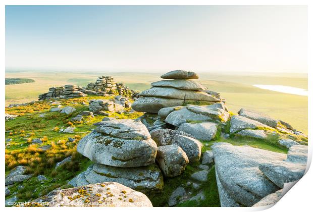 Rough Tor, Bodmin Moor, Cornwall Print by Justin Foulkes