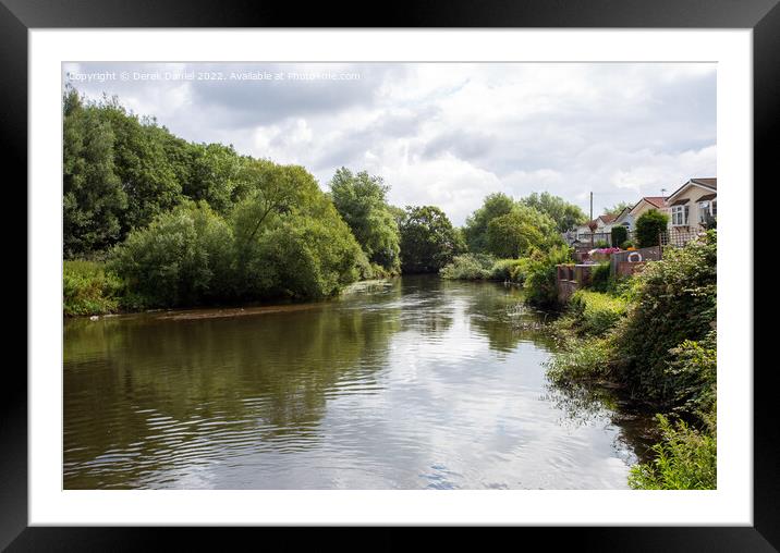  River Stour near Iford Bridge Framed Mounted Print by Derek Daniel