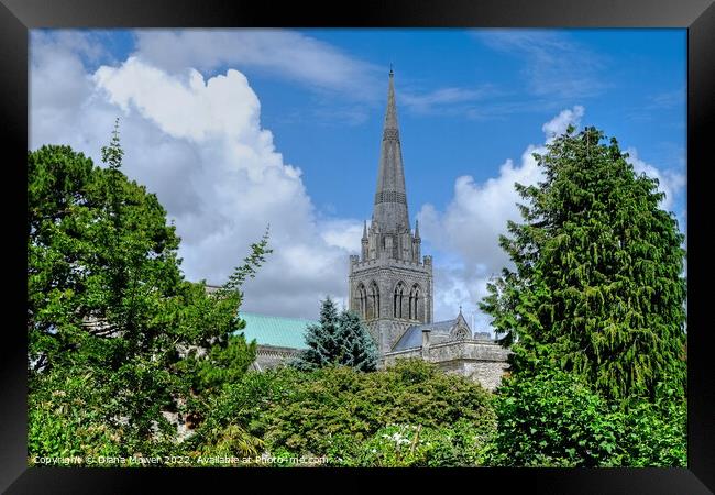 Chichester Cathedral Framed Print by Diana Mower