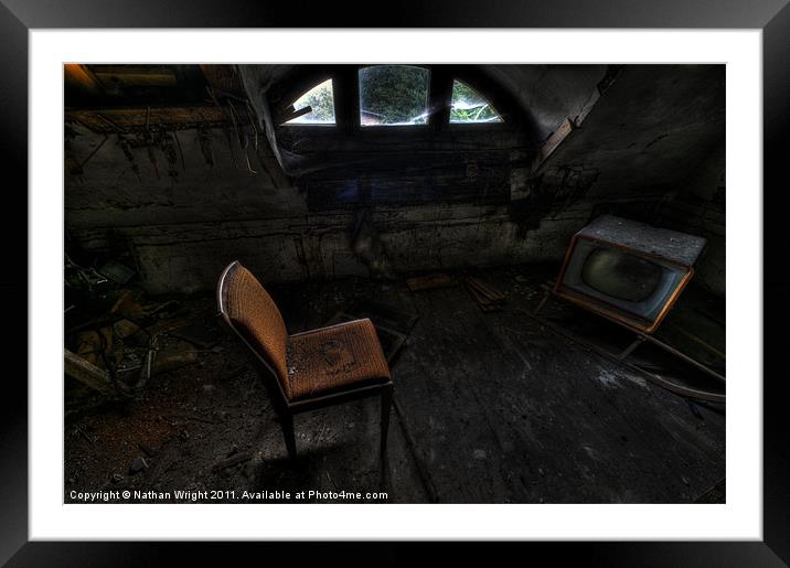 Close to the TV Framed Mounted Print by Nathan Wright