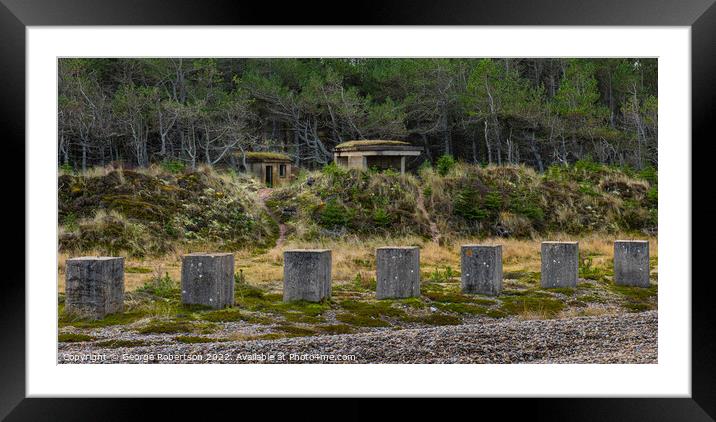 Military WW2 defences at Lossiemouth Framed Mounted Print by George Robertson