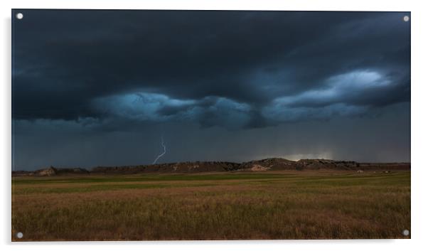 Asperitas cloud lightning, Wyoming Acrylic by John Finney