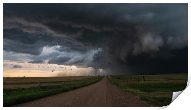 Dorrance Stovepipe Tornado, Kansas Print by John Finney