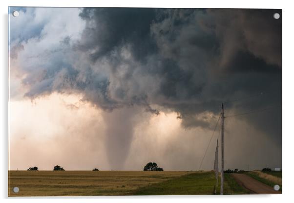 Large tornado Stovepipe, Kansas Acrylic by John Finney