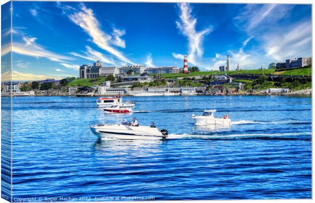 Serenity of Plymouth Sound Canvas Print by Roger Mechan