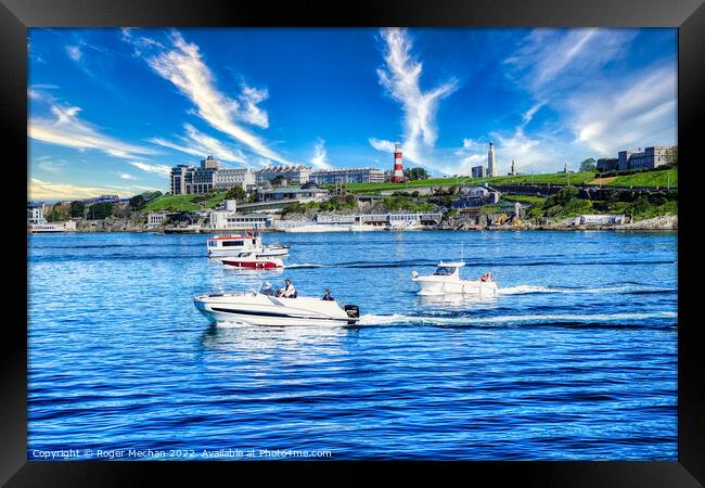 Serenity of Plymouth Sound Framed Print by Roger Mechan